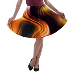 Colourful Abstract Background Design A-line Skater Skirt by BangZart