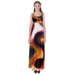 Colourful Abstract Background Design Empire Waist Maxi Dress by BangZart