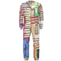 A Village Drawn In A Doodle Style Onepiece Jumpsuit (men)  by BangZart