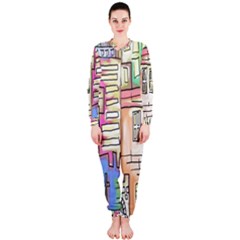 A Village Drawn In A Doodle Style Onepiece Jumpsuit (ladies)  by BangZart