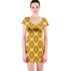 Snake Abstract Pattern Short Sleeve Bodycon Dress by BangZart