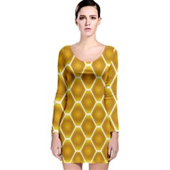 Snake Abstract Pattern Long Sleeve Velvet Bodycon Dress by BangZart