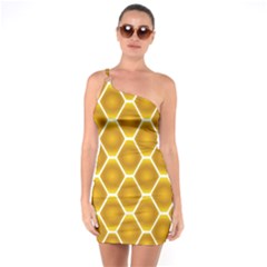 Snake Abstract Pattern One Soulder Bodycon Dress