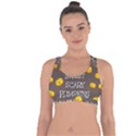 Hallowen My Sweet Scary Pumkins Cross String Back Sports Bra View1