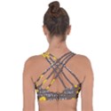 Hallowen My Sweet Scary Pumkins Cross String Back Sports Bra View2