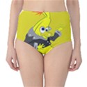 Funny Cartoon Punk Banana Illustration High-Waist Bikini Bottoms View1