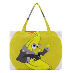 Funny Cartoon Punk Banana Illustration Medium Tote Bag by BangZart