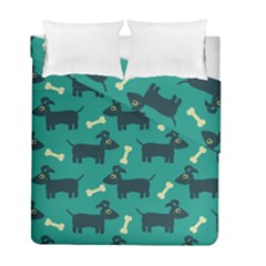 Happy Dogs Animals Pattern Duvet Cover Double Side (full/ Double Size) by BangZart