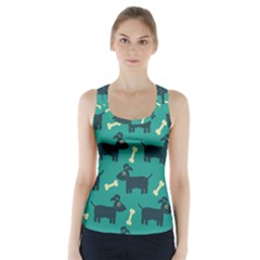 Happy Dogs Animals Pattern Racer Back Sports Top by BangZart