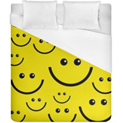 Digitally Created Yellow Happy Smile  Face Wallpaper Duvet Cover (california King Size) by BangZart