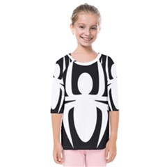 White Spider Kids  Quarter Sleeve Raglan Tee