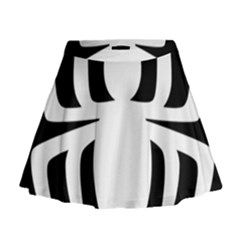 White Spider Mini Flare Skirt by BangZart