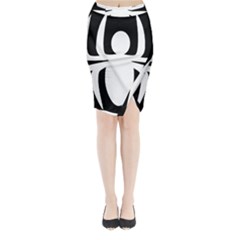 White Spider Midi Wrap Pencil Skirt by BangZart