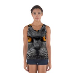 Cat Eyes Background Image Hypnosis Women s Sport Tank Top  by BangZart