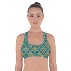 Vintage Pattern Unique Elegant Cross Back Sports Bra by BangZart