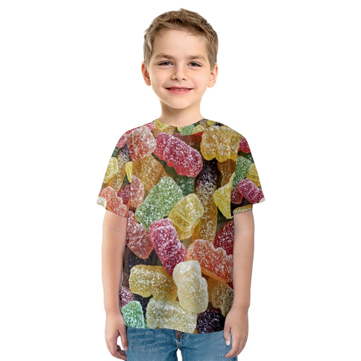 Jelly Beans Candy Sour Sweet Kids  Sport Mesh Tee