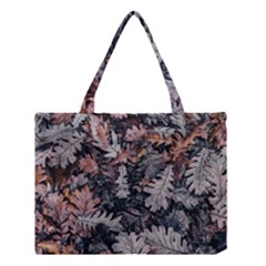 Leaf Leaves Autumn Fall Brown Medium Tote Bag by BangZart