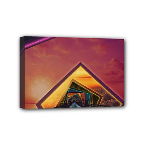 The Rainbow Bridge Of A Thousand Fractal Colors Mini Canvas 6  X 4  by jayaprime