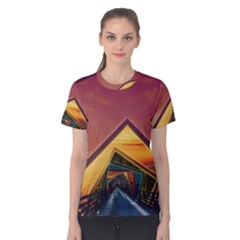 The Rainbow Bridge Of A Thousand Fractal Colors Women s Cotton Tee