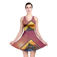 The Rainbow Bridge Of A Thousand Fractal Colors Reversible Skater Dress by jayaprime