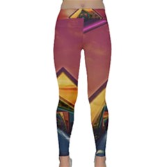 The Rainbow Bridge Of A Thousand Fractal Colors Classic Yoga Leggings by jayaprime