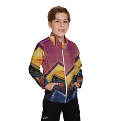 The Rainbow Bridge Of A Thousand Fractal Colors Wind Breaker (kids) by jayaprime