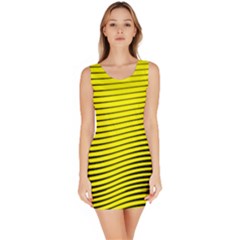 Yellow & Black Chevron Pattern Bodycon Dress by PattyVilleDesigns