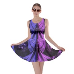 Beautiful Lilac Fractal Feathers Of The Starling Skater Dress by jayaprime