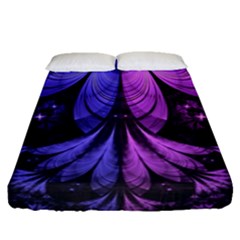 Beautiful Lilac Fractal Feathers Of The Starling Fitted Sheet (queen Size) by jayaprime