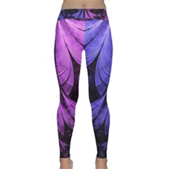 Beautiful Lilac Fractal Feathers Of The Starling Classic Yoga Leggings by jayaprime