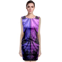 Beautiful Lilac Fractal Feathers Of The Starling Classic Sleeveless Midi Dress by jayaprime