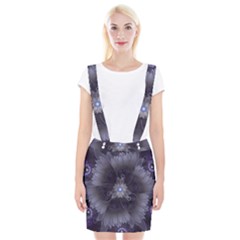 Amazing Fractal Triskelion Purple Passion Flower Braces Suspender Skirt by jayaprime