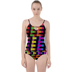 Colorful Rectangles And Squares                  Cut Out Top Tankini Set by LalyLauraFLM