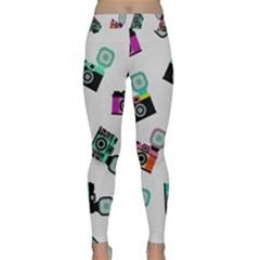 Old Cameras Pattern                        Yoga Leggings by LalyLauraFLM