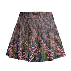 Repetition Retro Wallpaper Stripes Mini Flare Skirt by BangZart