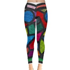 Stained Glass Color Texture Sacra Leggings  by BangZart