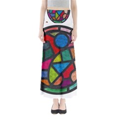 Stained Glass Color Texture Sacra Full Length Maxi Skirt by BangZart