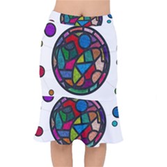 Stained Glass Color Texture Sacra Mermaid Skirt by BangZart