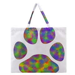 Paw Zipper Large Tote Bag by BangZart