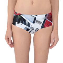 Footrests Motorcycle Page Mid-waist Bikini Bottoms by BangZart