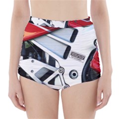 Footrests Motorcycle Page High-waisted Bikini Bottoms by BangZart