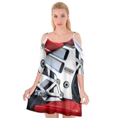 Footrests Motorcycle Page Cutout Spaghetti Strap Chiffon Dress by BangZart