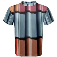 Shingle Roof Shingles Roofing Tile Men s Cotton Tee by BangZart