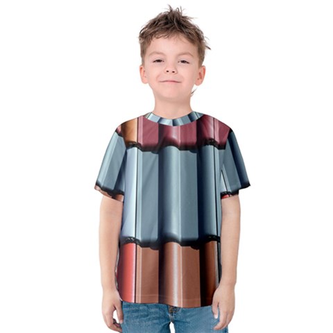 Shingle Roof Shingles Roofing Tile Kids  Cotton Tee by BangZart