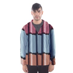 Shingle Roof Shingles Roofing Tile Hooded Wind Breaker (men) by BangZart