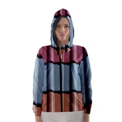 Shingle Roof Shingles Roofing Tile Hooded Wind Breaker (women) by BangZart