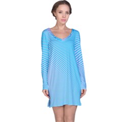 Background Graphics Lines Wave Long Sleeve Nightdress by BangZart