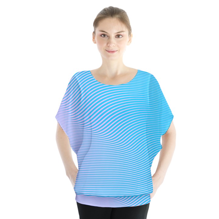 Background Graphics Lines Wave Blouse