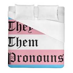 They/them Pronouns Duvet Cover (full/ Double Size) by TransPrints