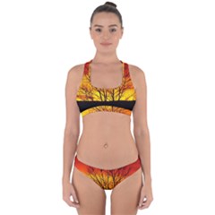 Sunset Abendstimmung Cross Back Hipster Bikini Set by BangZart